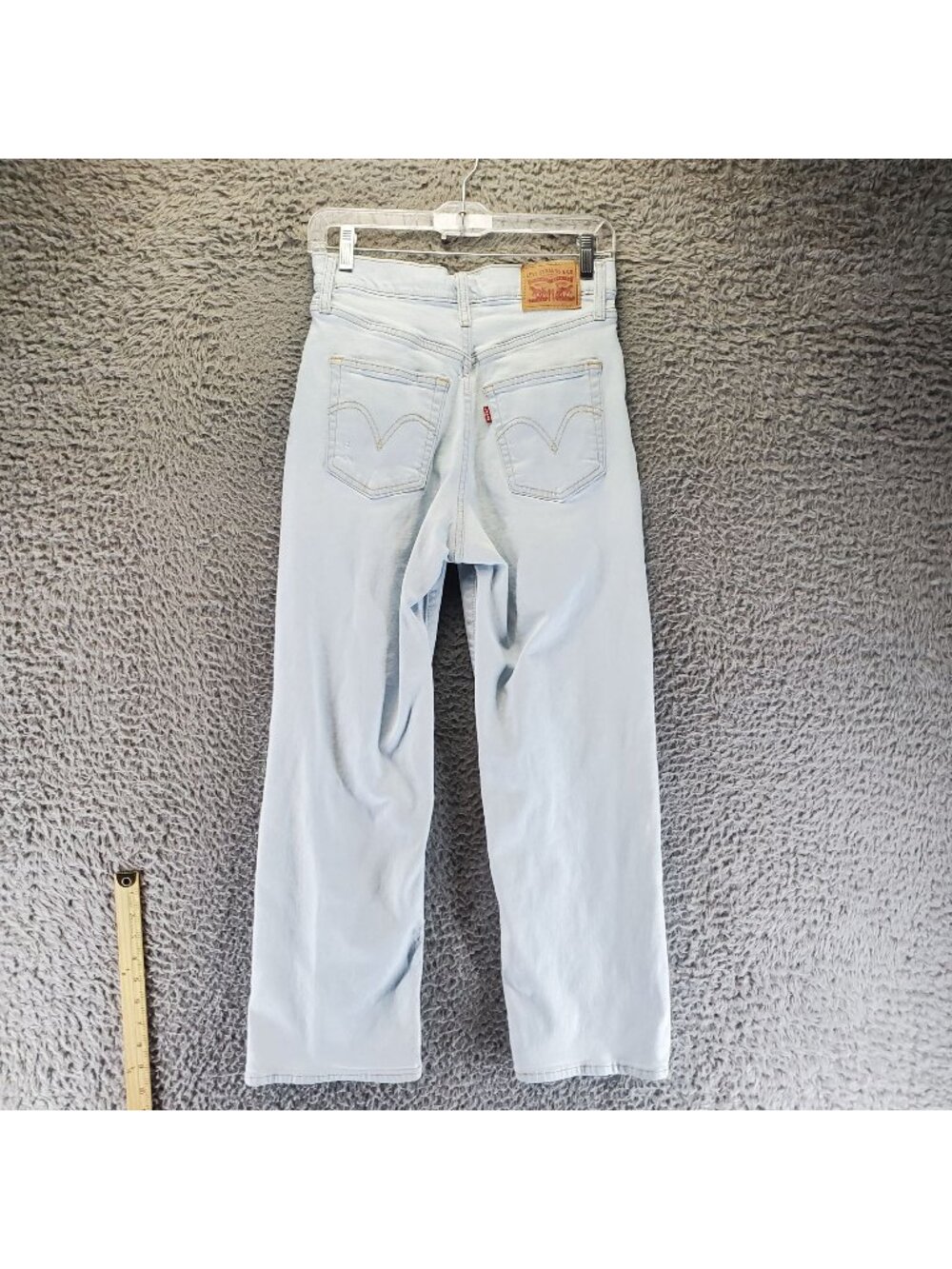 Levis Jeans Womens 28 Blue Ribcage Straight Ankle High-Waist Button Fly *Read*